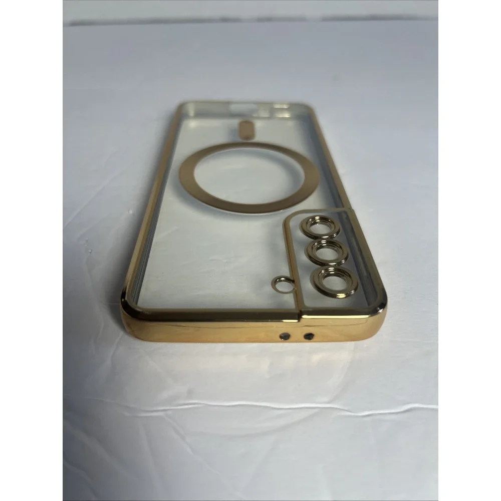 Clear And Gold Case Samsung Galaxy S26 Ultra S25 S24 S23 S22